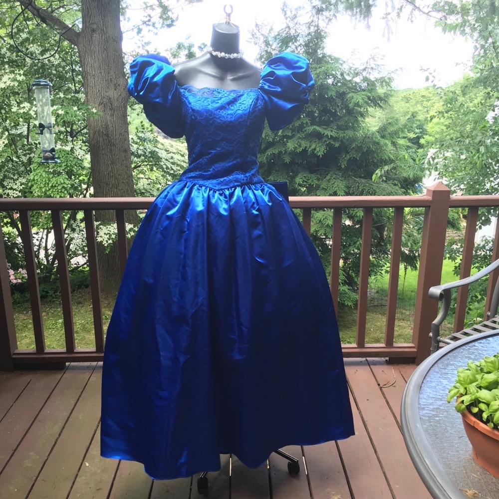 Vintage 80s authentic prom party dress small